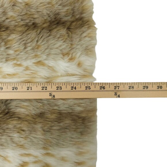 Grace Elements Faux Fur Vest Womens Size M Snow Leopard Brown Cream Boho - Picture 5 of 13